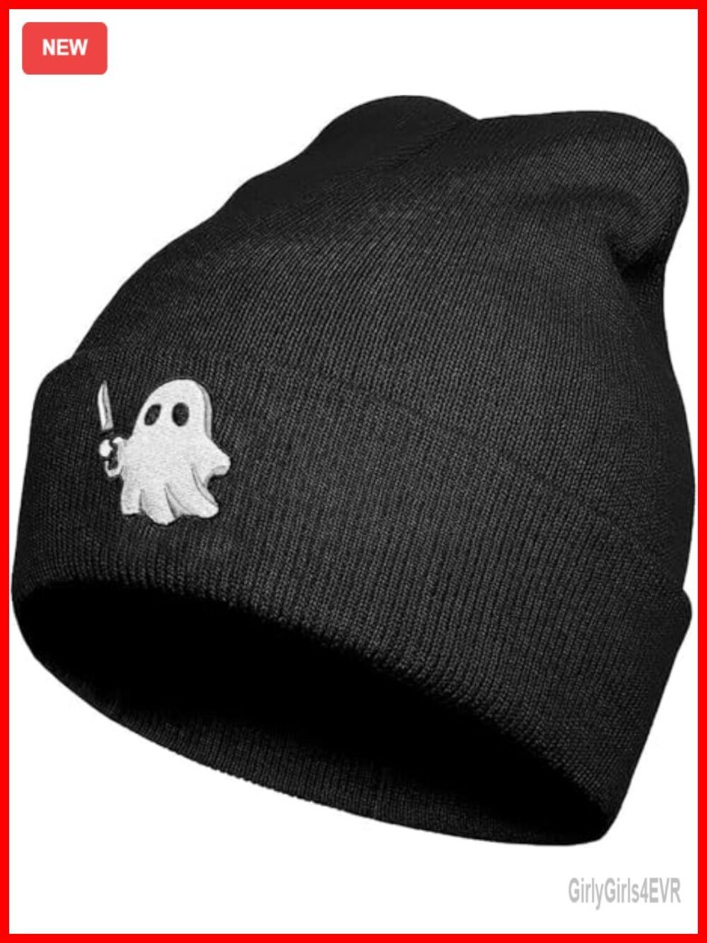 Embroidered Beanie Hat - Winter Funny Knit Hat Accessories Gift